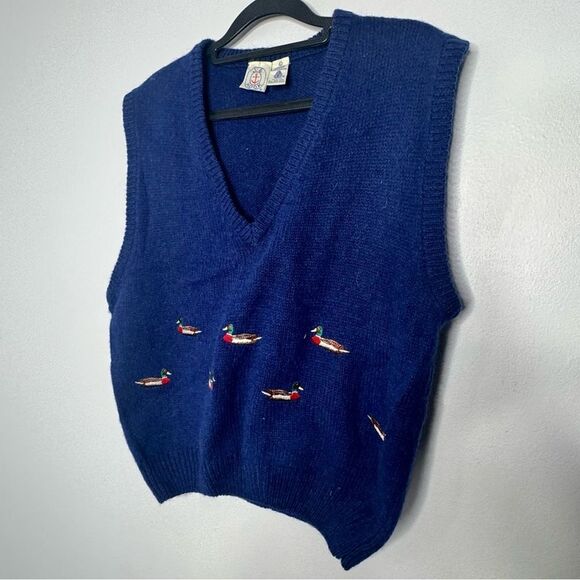 Vintage J.G hook wool sweater vest size large - Picture 2 of 5